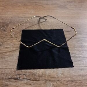 Rhinestone Lense-free Geometric Shaped Glasses Frames